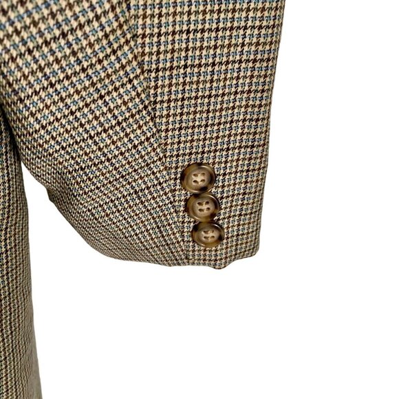 Alexander Julian Classics Sportscoat Blazer Wool Houndstooth Pattern Men's 44L - Picture 7 of 14